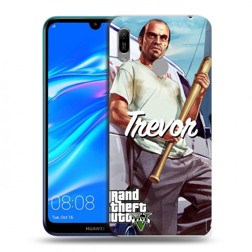 Дизайнерский пластиковый чехол для Huawei Y6 (2019) GTA