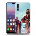 Дизайнерский силиконовый с усиленными углами чехол для Huawei P20 Pro GTA