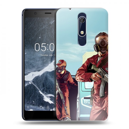 Дизайнерский пластиковый чехол для Nokia 5.1 GTA