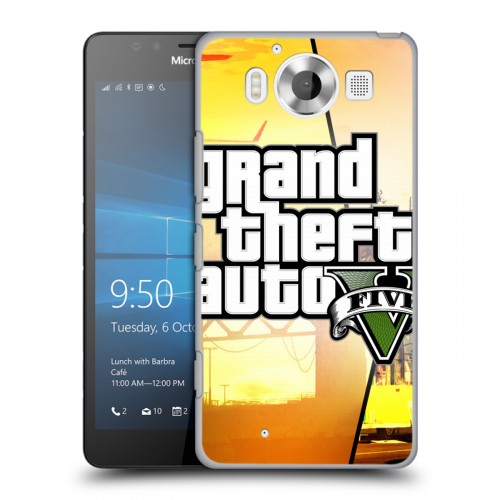 Дизайнерский пластиковый чехол для Microsoft Lumia 950 GTA