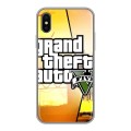 Дизайнерский силиконовый чехол для Iphone x10 GTA