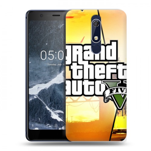 Дизайнерский пластиковый чехол для Nokia 5.1 GTA