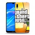 Дизайнерский пластиковый чехол для Huawei Y6 (2019) GTA