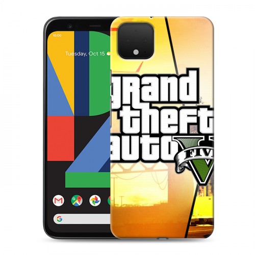 Дизайнерский пластиковый чехол для Google Pixel 4 GTA