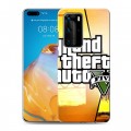 Дизайнерский пластиковый чехол для Huawei P40 Pro GTA