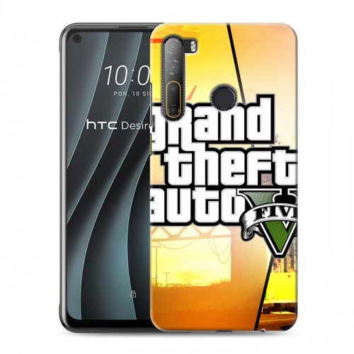 Дизайнерский пластиковый чехол для HTC Desire 20 Pro GTA