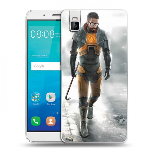 Дизайнерский пластиковый чехол для Huawei ShotX Half life