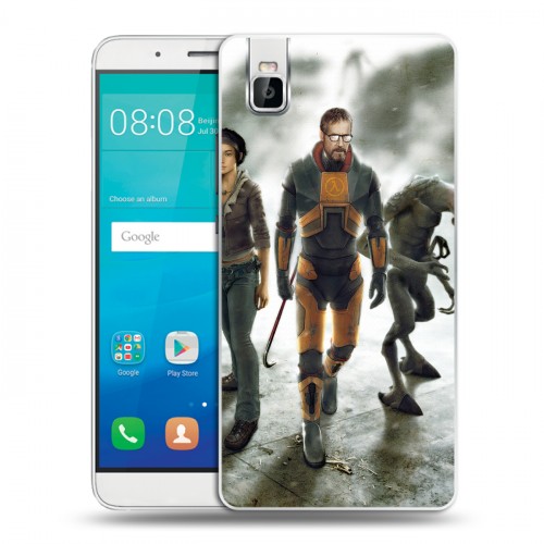 Дизайнерский пластиковый чехол для Huawei ShotX Half life