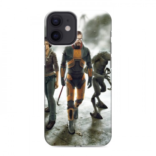 Дизайнерский силиконовый с усиленными углами чехол для Iphone 12 Mini Half life