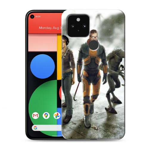 Дизайнерский пластиковый чехол для Google Pixel 5 Half life