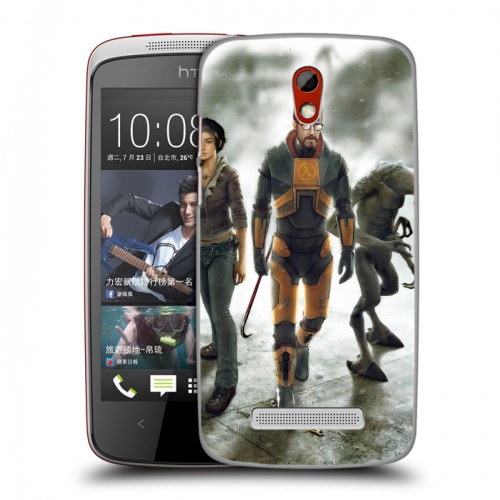 Дизайнерский пластиковый чехол для HTC Desire 500 Half life