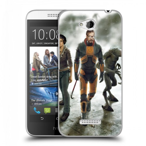 Дизайнерский пластиковый чехол для HTC Desire 616 Half life