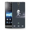 Дизайнерский пластиковый чехол для Sony Xperia S Half life