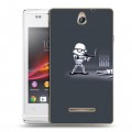 Дизайнерский пластиковый чехол для Sony Xperia E Half life