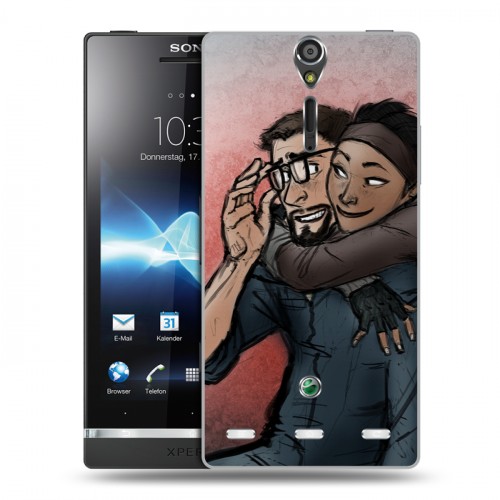 Дизайнерский пластиковый чехол для Sony Xperia S Half life