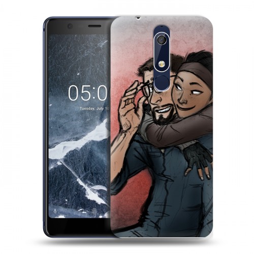 Дизайнерский пластиковый чехол для Nokia 5.1 Half life