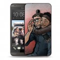 Дизайнерский пластиковый чехол для HTC Desire 700 Half life