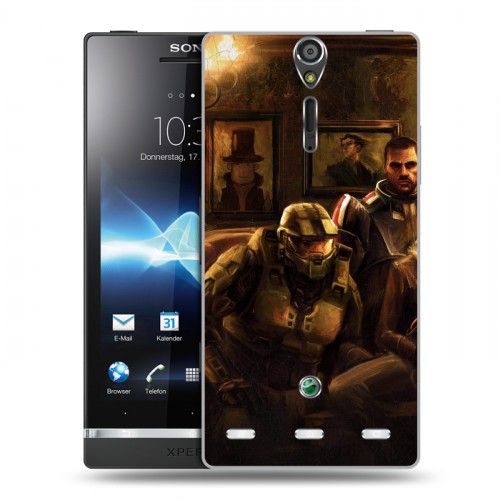 Дизайнерский пластиковый чехол для Sony Xperia S Half life