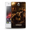 Дизайнерский пластиковый чехол для Sony Xperia E Half life