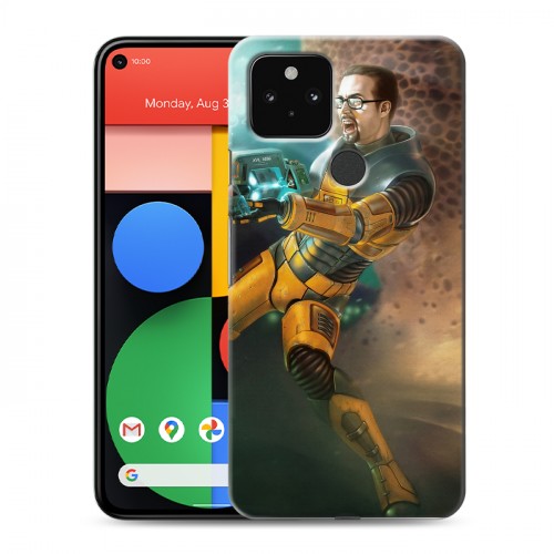 Дизайнерский пластиковый чехол для Google Pixel 5 Half life