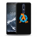 Дизайнерский пластиковый чехол для Nokia 5.1 Half life