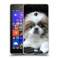 Дизайнерский пластиковый чехол для Microsoft Lumia 540 Щенки