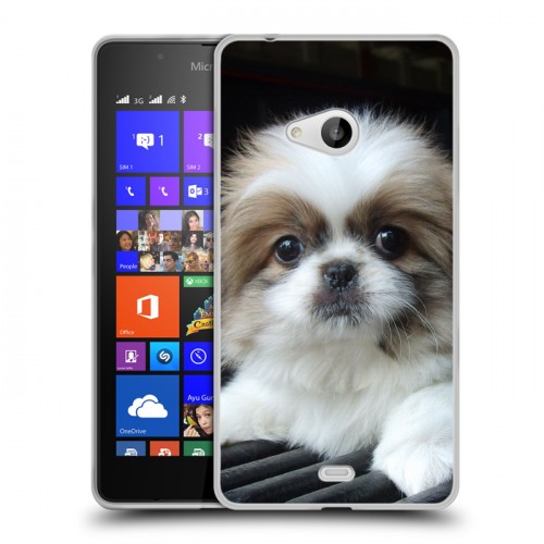 Дизайнерский пластиковый чехол для Microsoft Lumia 540 Щенки