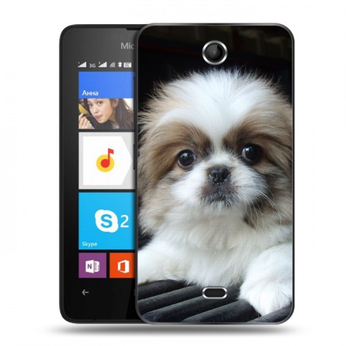 Дизайнерский силиконовый чехол для Microsoft Lumia 430 Dual SIM Щенки
