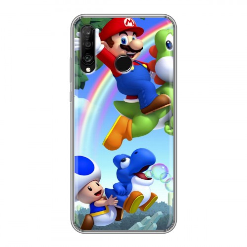 Дизайнерский силиконовый чехол для Huawei P30 Lite Mario