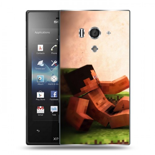 Дизайнерский пластиковый чехол для Sony Xperia acro S Minecraft