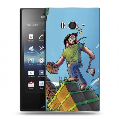 Дизайнерский пластиковый чехол для Sony Xperia acro S Minecraft