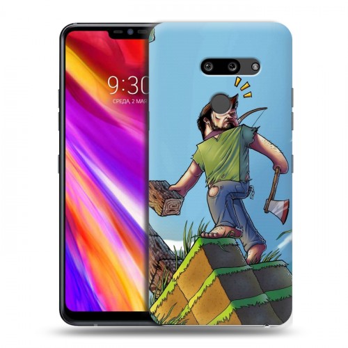 Дизайнерский пластиковый чехол для LG G8 ThinQ Minecraft