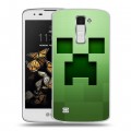 Дизайнерский пластиковый чехол для LG K8 Minecraft