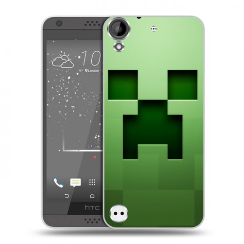 Дизайнерский пластиковый чехол для HTC Desire 530 Minecraft