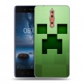 Дизайнерский пластиковый чехол для Nokia 8 Minecraft