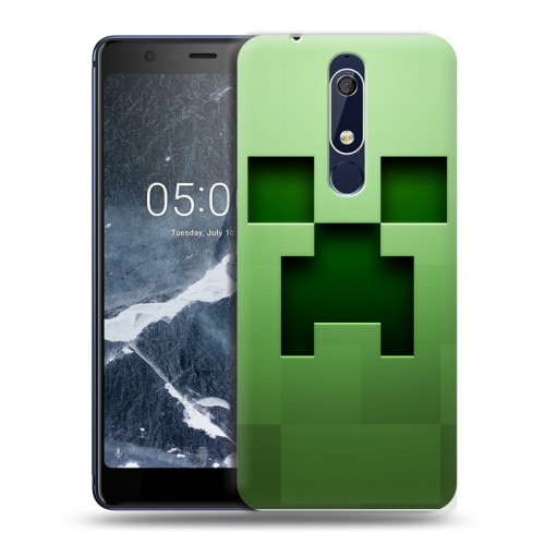 Дизайнерский пластиковый чехол для Nokia 5.1 Minecraft