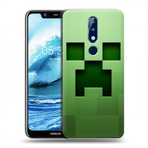 Дизайнерский силиконовый чехол для Nokia 5.1 Plus Minecraft