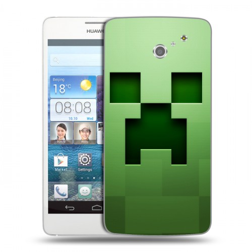 Дизайнерский пластиковый чехол для Huawei Ascend D2 Minecraft