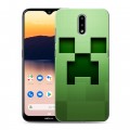 Дизайнерский пластиковый чехол для Nokia 2.3 Minecraft