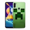 Дизайнерский пластиковый чехол для Samsung Galaxy M11 Minecraft