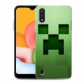 Дизайнерский силиконовый чехол для Samsung Galaxy M01 Minecraft