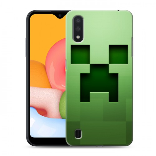 Дизайнерский силиконовый чехол для Samsung Galaxy M01 Minecraft