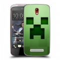 Дизайнерский пластиковый чехол для HTC Desire 500 Minecraft