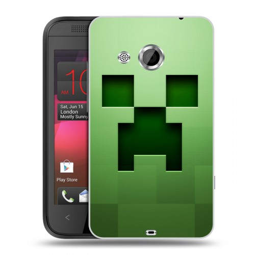 Дизайнерский пластиковый чехол для HTC Desire 200 Minecraft