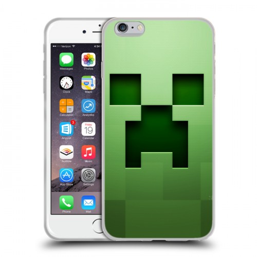 Дизайнерский силиконовый чехол для Iphone 6 Plus/6s Plus Minecraft