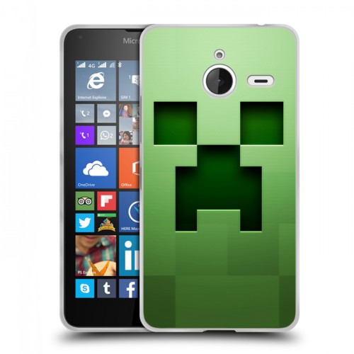 Дизайнерский пластиковый чехол для Microsoft Lumia 640 XL Minecraft