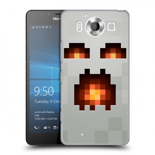 Дизайнерский пластиковый чехол для Microsoft Lumia 950 Minecraft