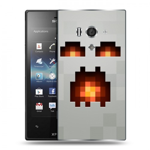 Дизайнерский пластиковый чехол для Sony Xperia acro S Minecraft