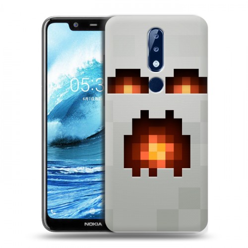 Дизайнерский силиконовый чехол для Nokia 5.1 Plus Minecraft