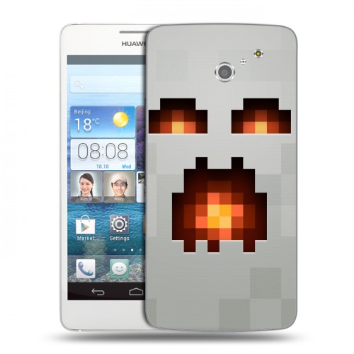 Дизайнерский пластиковый чехол для Huawei Ascend D2 Minecraft